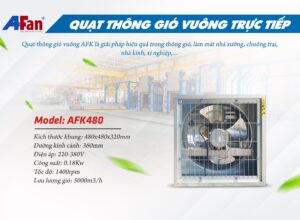 Quạt thông gió vuông trực tiếp AFK 480