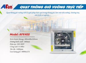 Quạt thông gió vuông trực tiếp AFK 400