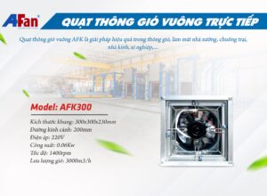 Quạt thông gió vuông trực tiếp AFK 300