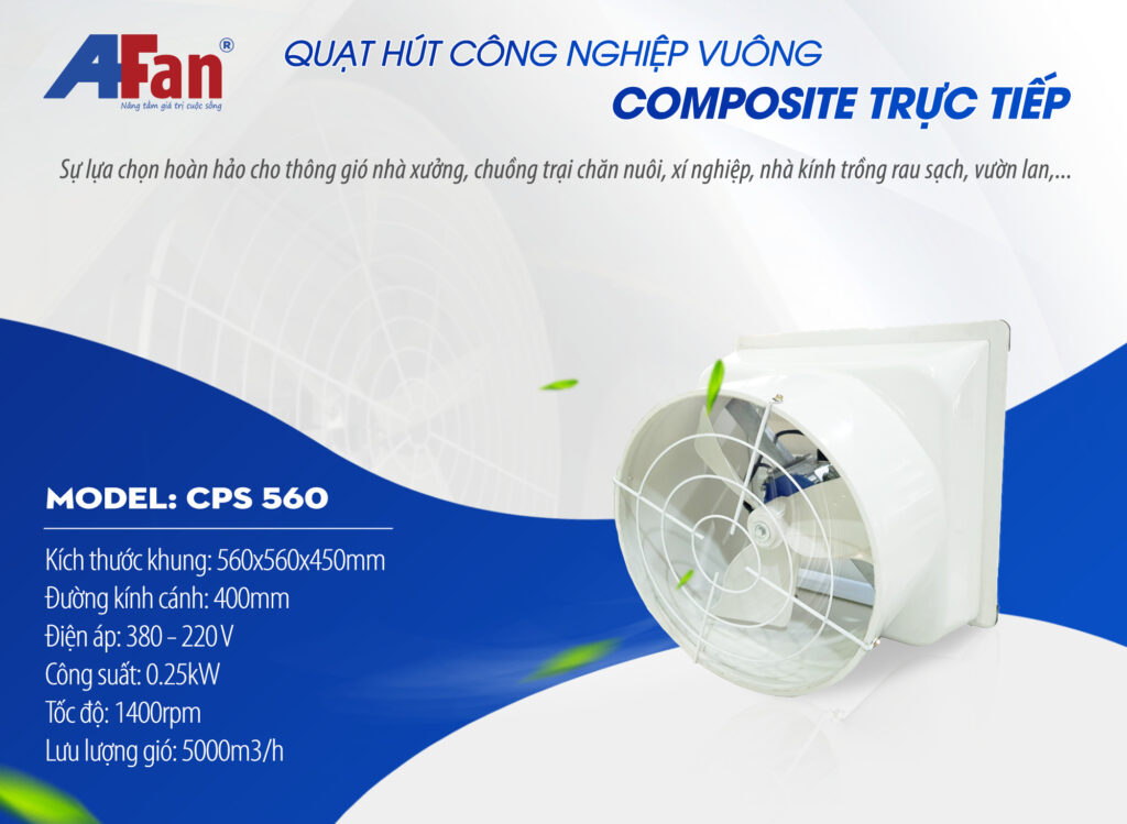 Quạt thông gió vuông trực tiếp CPS 560